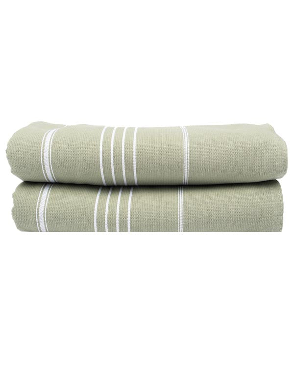 Classic Fringeless XL Bath Bundle 2 Pack - Hedge Green - Image 7