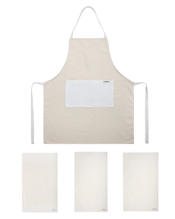 Cyperus Natural Bundle - 1 Towels Set, 1 Apron
