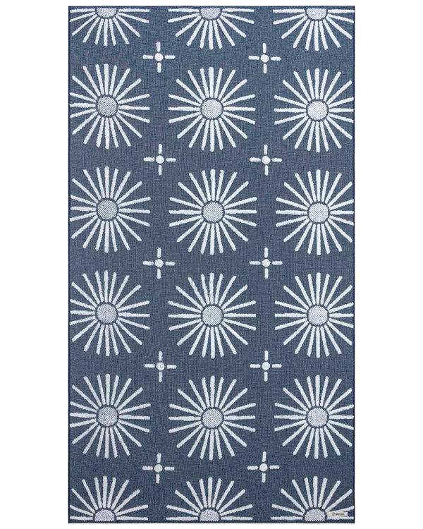 Eden Bath Towel - 4 Mixed- Navy - Image 3