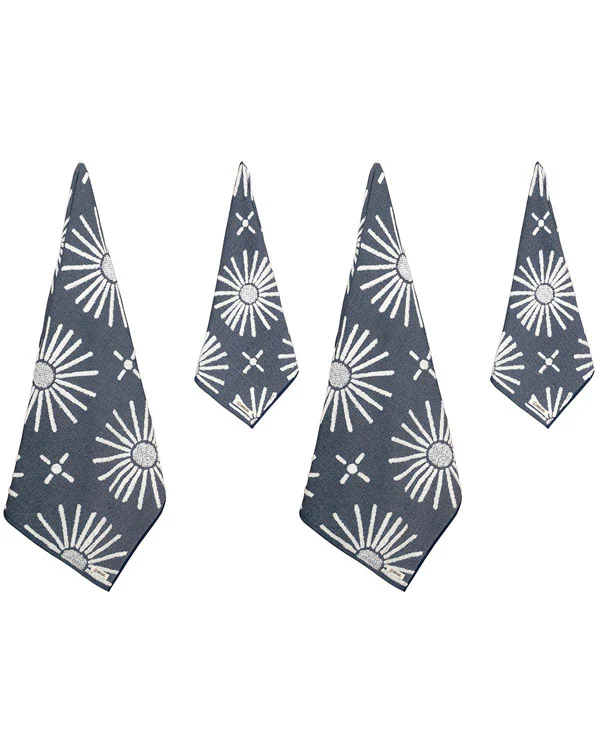 Eden Bath Towel - 4 Mixed- Navy - Image 7