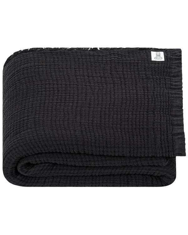 Lara Black - Muslin Blanket - Queen - Image 4