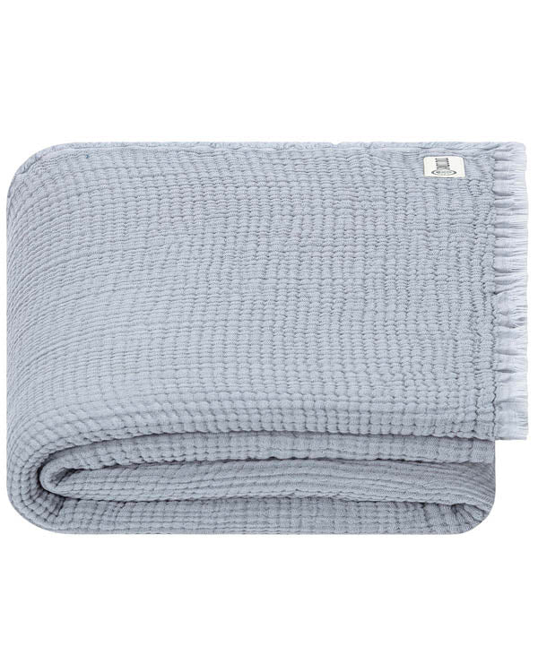 Lara Light Grey - Muslin Blanket - Queen - Image 10