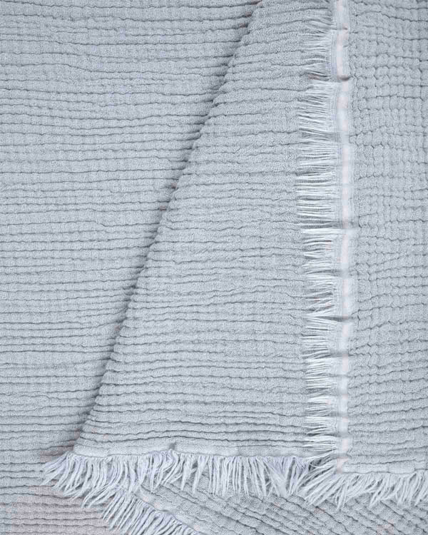 Lara Light Grey - Muslin Blanket - Queen - Image 7