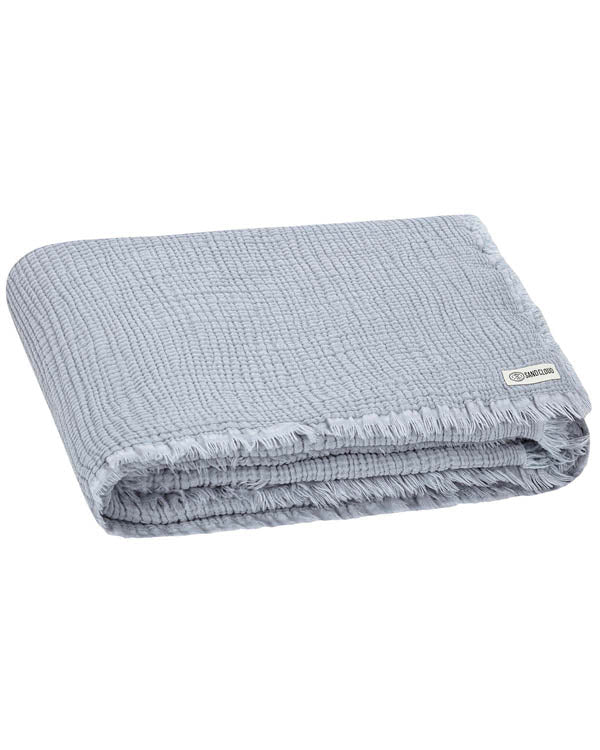 Lara Light Grey - Muslin Blanket - Queen - Image 9