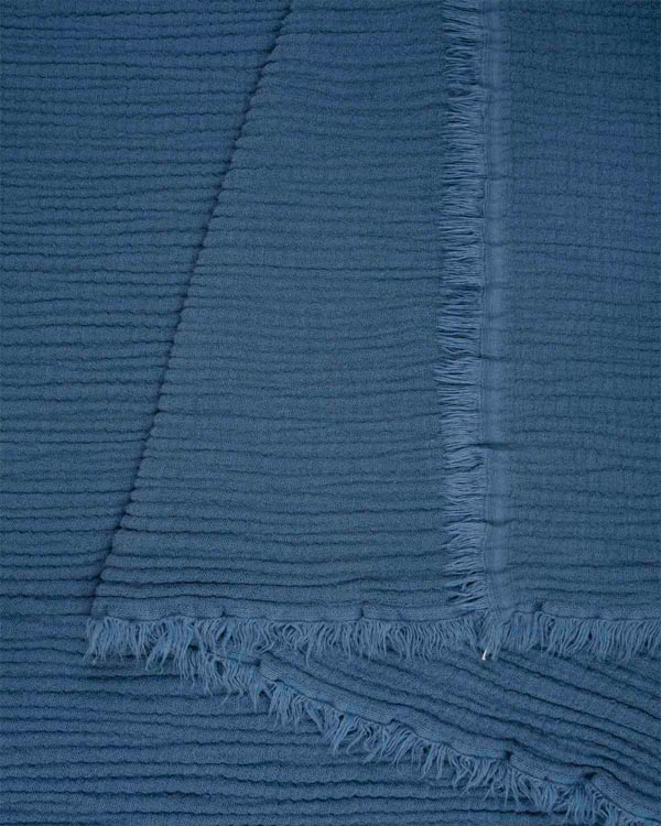 Lara Dark Denim - Muslin Blanket - Queen - Image 9