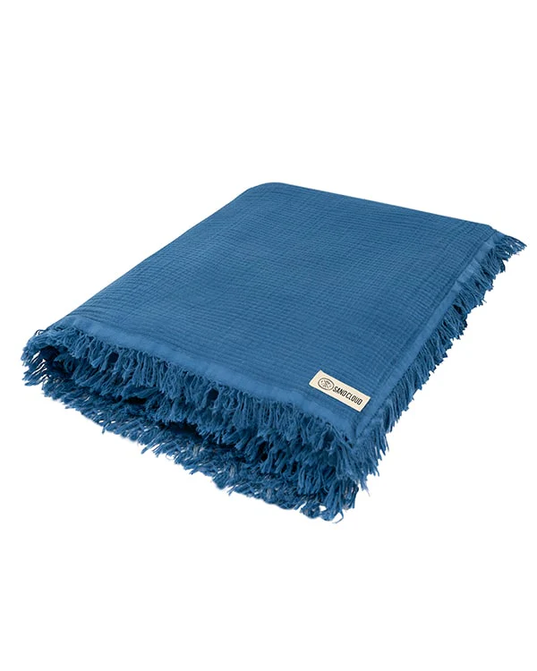 Lara Dark Denim - Muslin Blanket - King - Image 11