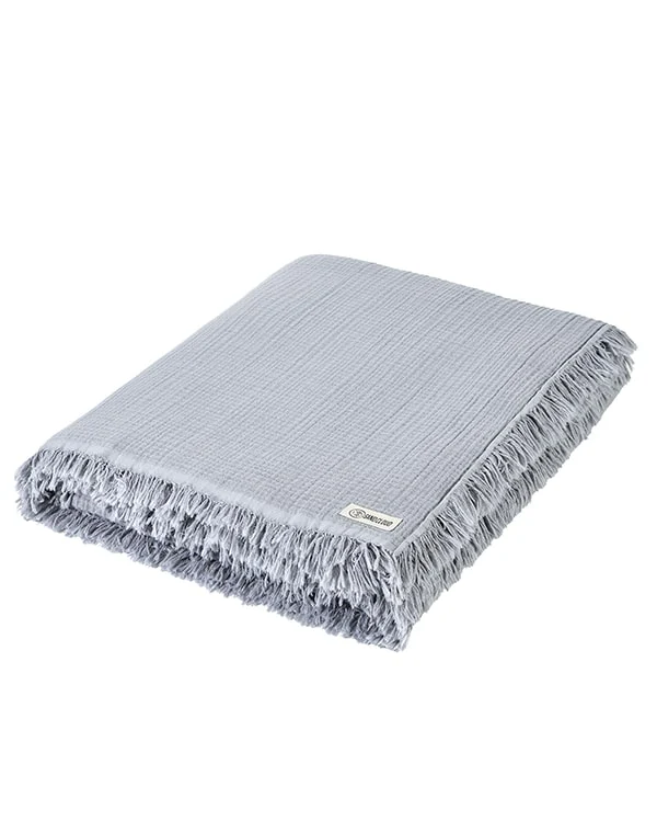 Lara Light Grey - Muslin Blanket - King - Image 11