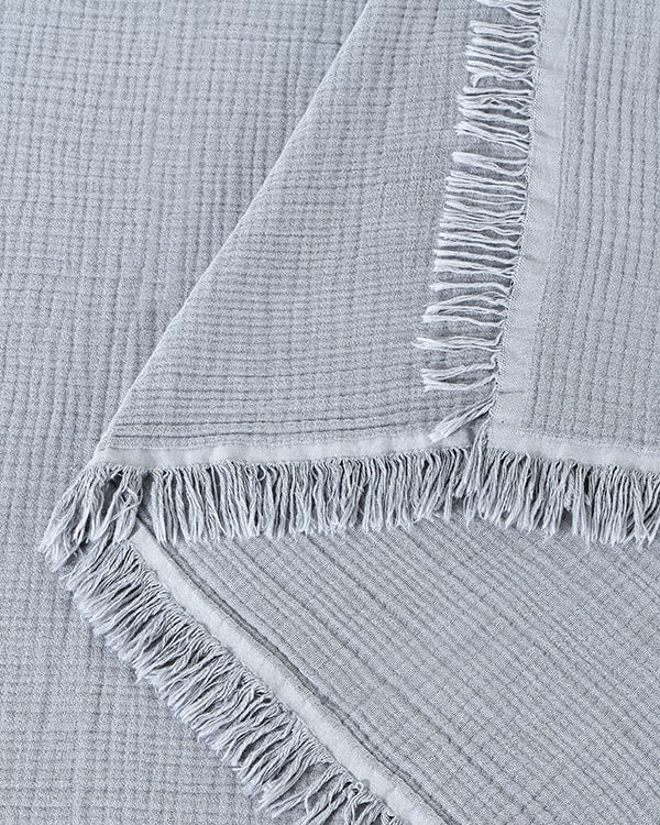 Lara Light Grey - Muslin Blanket - King - Image 6