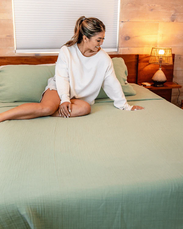 Lara Sage - Muslin Blanket - King - Image 10