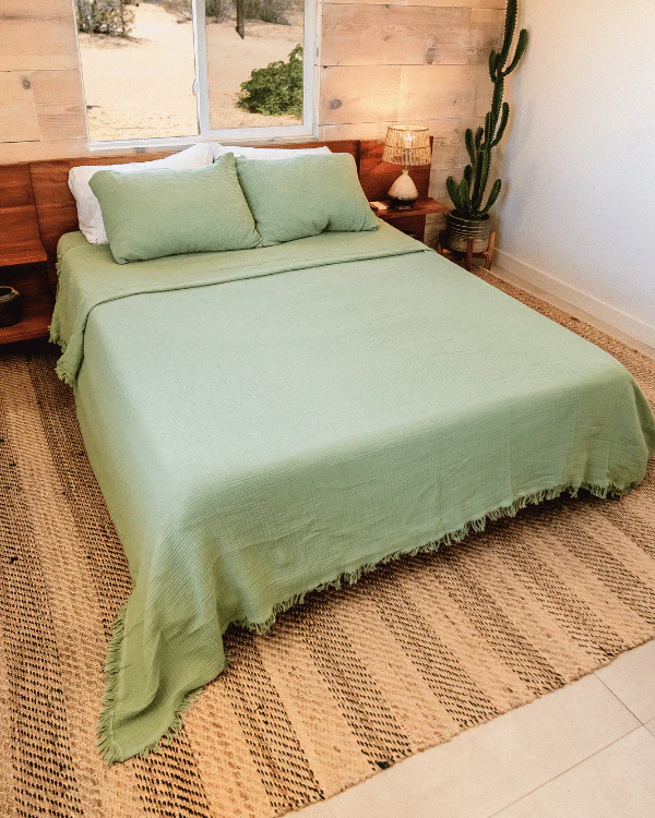 Lara Sage - Muslin Blanket - King - Image 3
