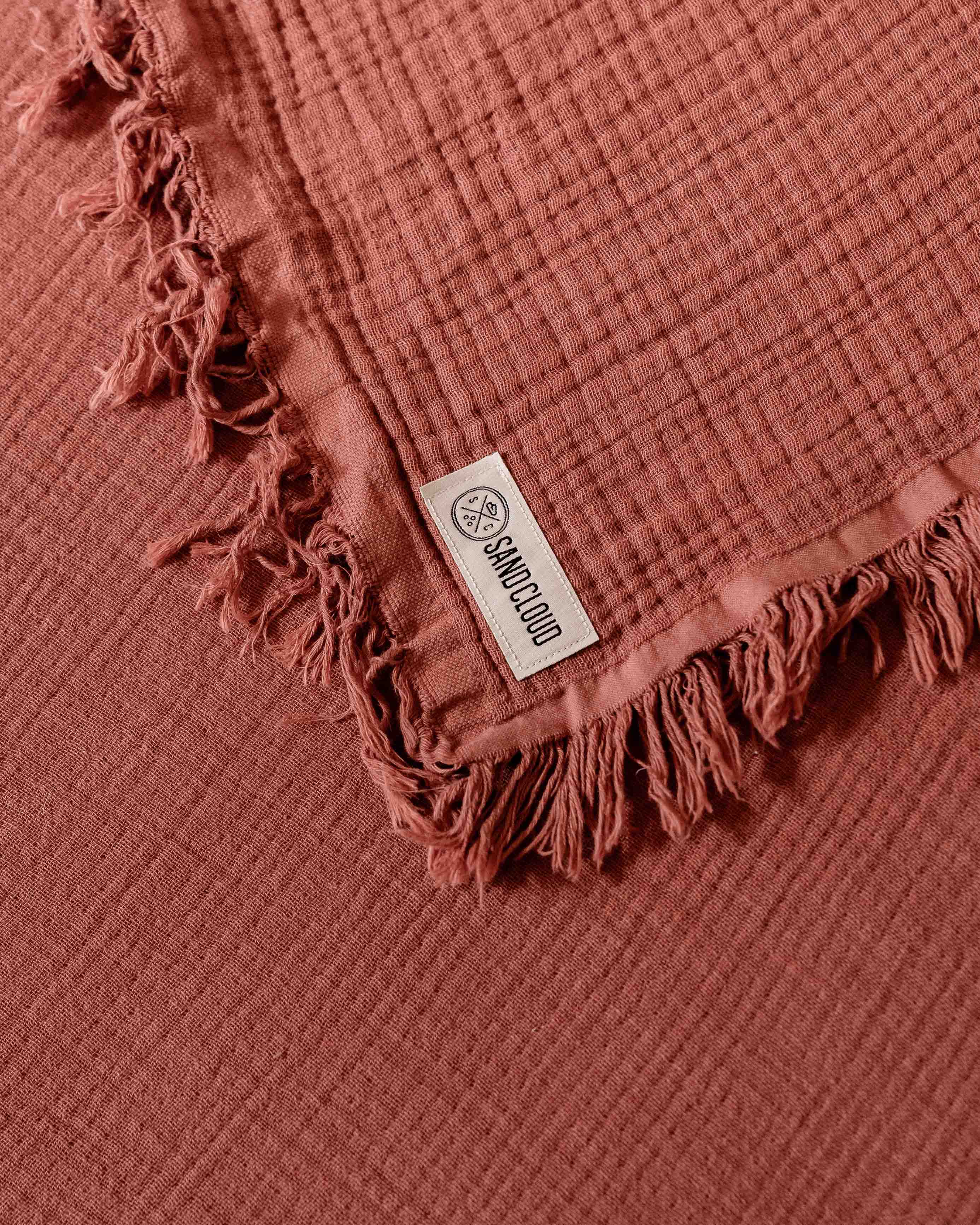 Lara Terracotta - Muslin Blanket - Queen - Image 3