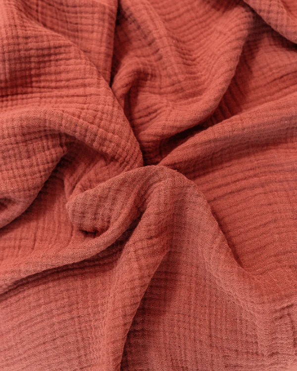 Lara Terracotta - Muslin Blanket - King - Image 6