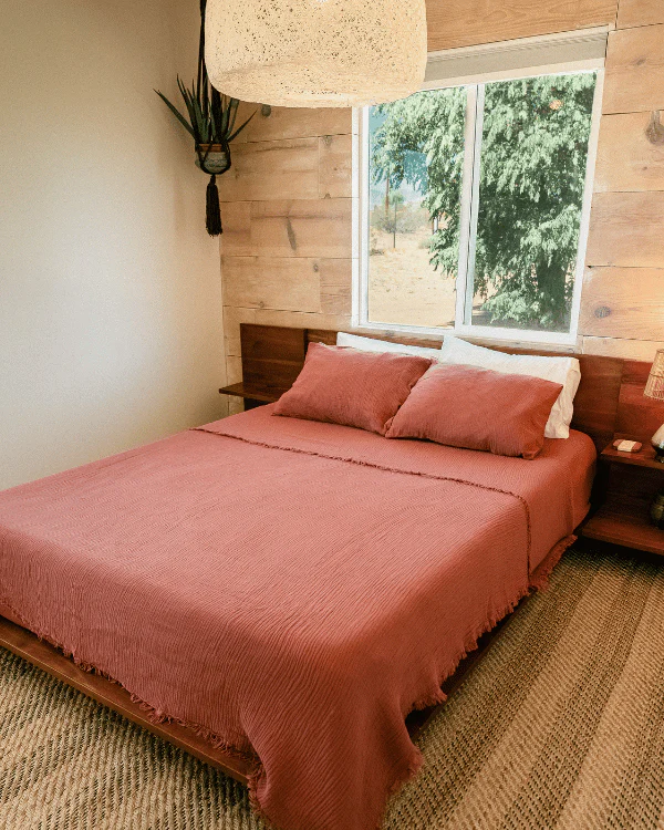Lara Terracotta - Muslin Blanket - King - Image 8