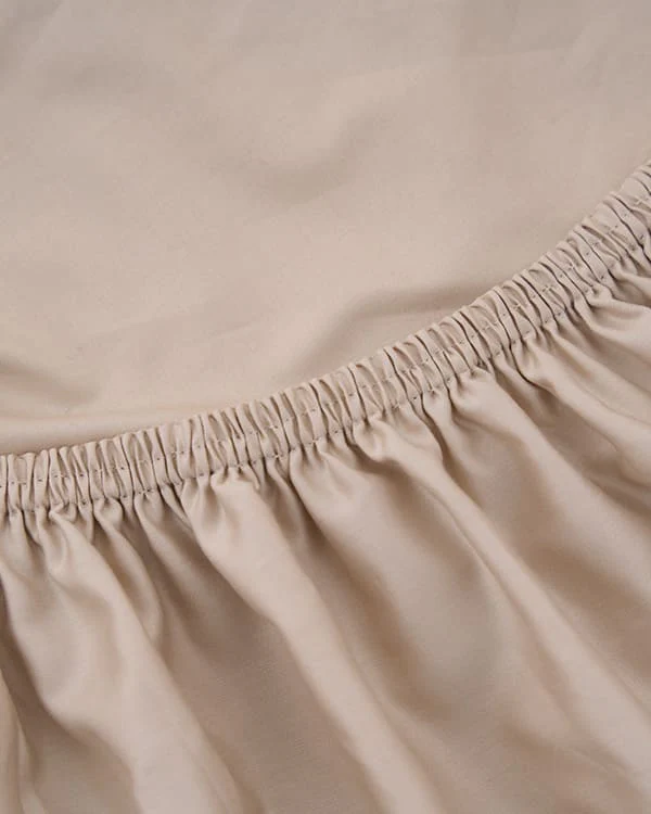 Luxe Sateen Sheet Set Beige - Image 11