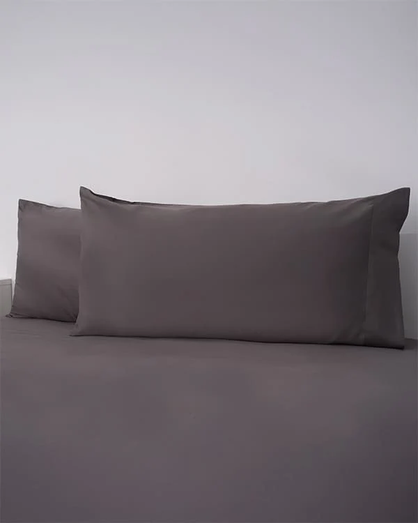 Luxe Sateen Pillowcase Set Steel Grey - Image 7