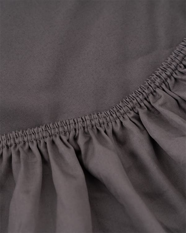 Luxe Sateen Fitted Sheet Steel Grey - Image 7