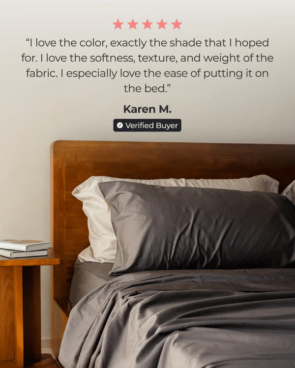 Luxe Sateen Flat Top Sheet Beige - Image 3