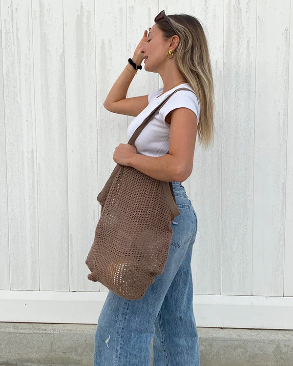 Net Market Bag Taupe - Image 2