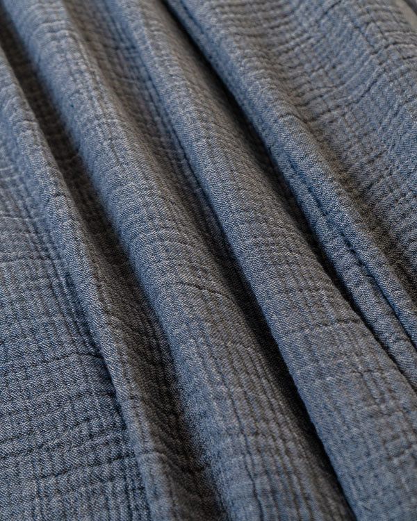 Senna Melange Muslin Blanket Indigo - Queen - Image 7