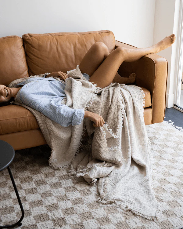 Senna Taupe - Muslin Blanket - Queen - Image 10