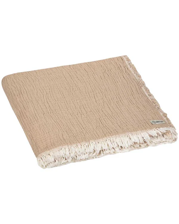 Senna Taupe - Muslin Blanket - Queen - Image 11
