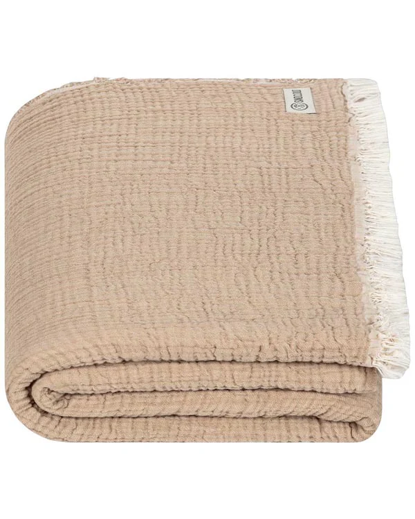 Senna Taupe - Muslin Blanket - Queen - Image 12