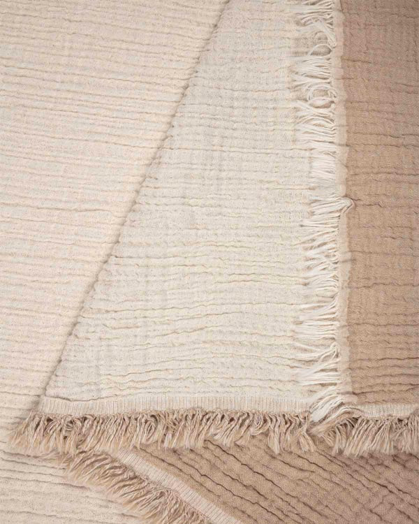 Senna Taupe - Muslin Blanket - Queen - Image 7