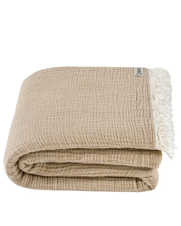 Senna Taupe - Muslin Blanket - King - Image 11