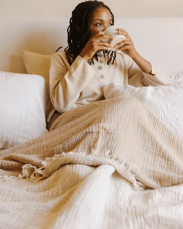 Senna Taupe - Muslin Blanket - King - Image 13