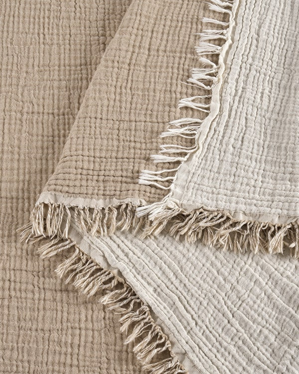 Senna Taupe - Muslin Blanket - King - Image 7