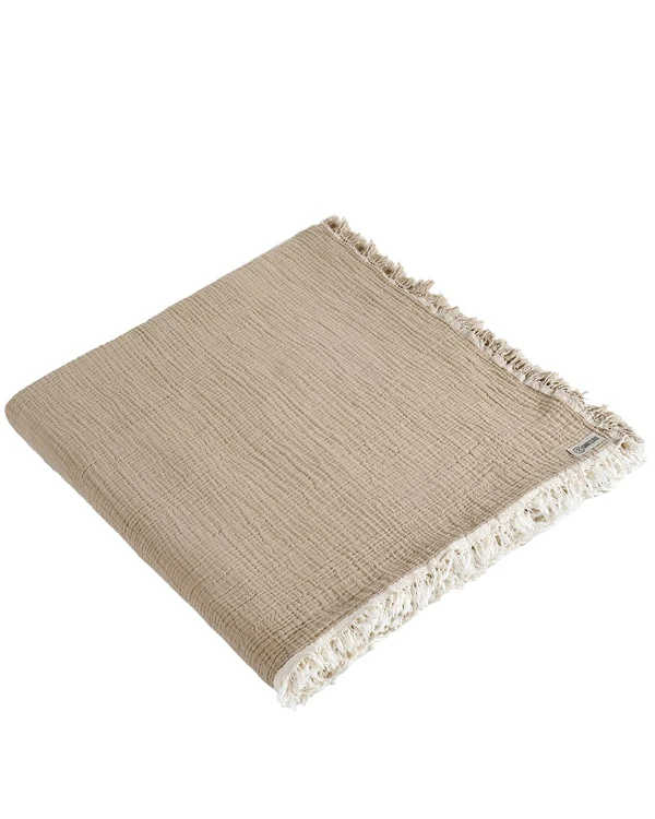 Senna Taupe - Muslin Blanket - King - Image 9