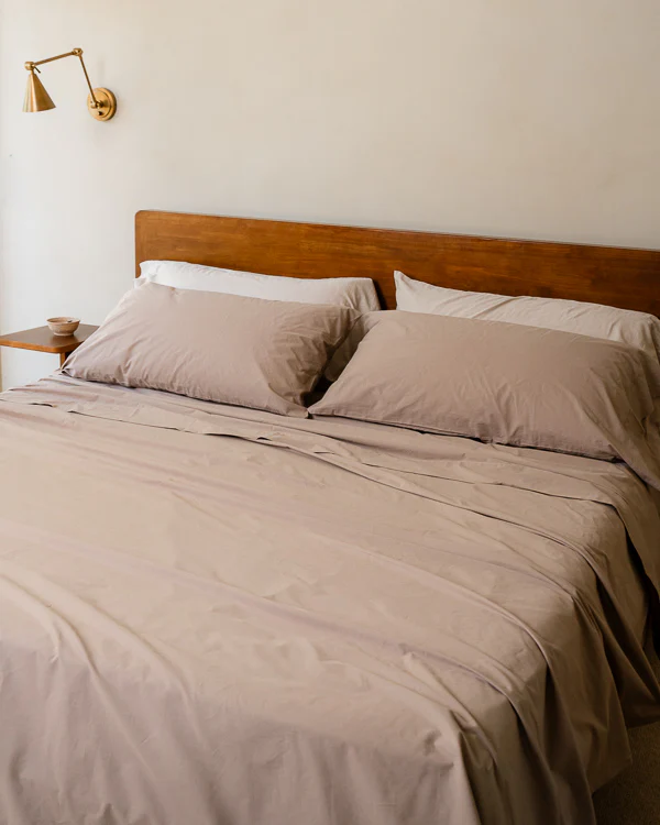 Signature Percale Solid Pillowcase Set Beige - Image 8