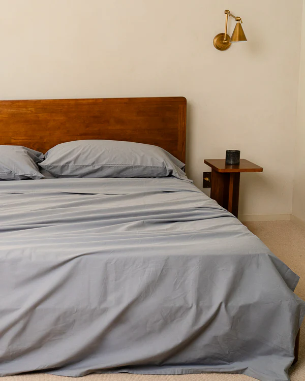 Signature Percale Solid Sheet Set Grey - Image 11