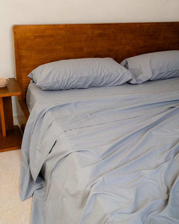 Signature Percale Solid Sheet Set Grey - Image 7