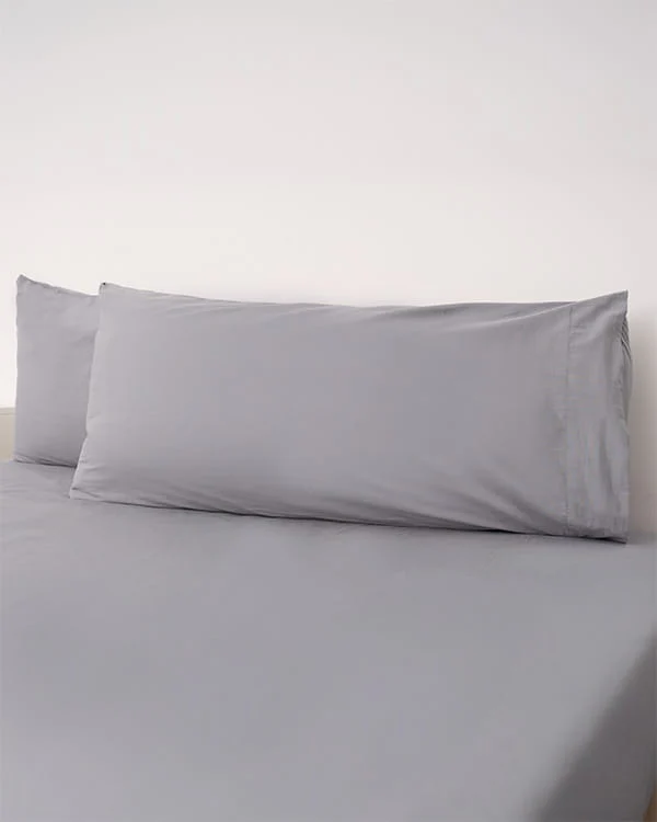 Signature Percale Solid Sheet Set Grey - Image 8
